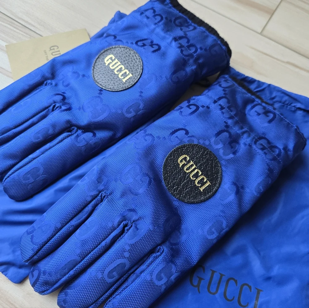 Gucci Cashmere Lined GG Monogram Gloves